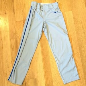 Youth XL Nike Dri-FIT Team Engineered Gray Baseball Pants